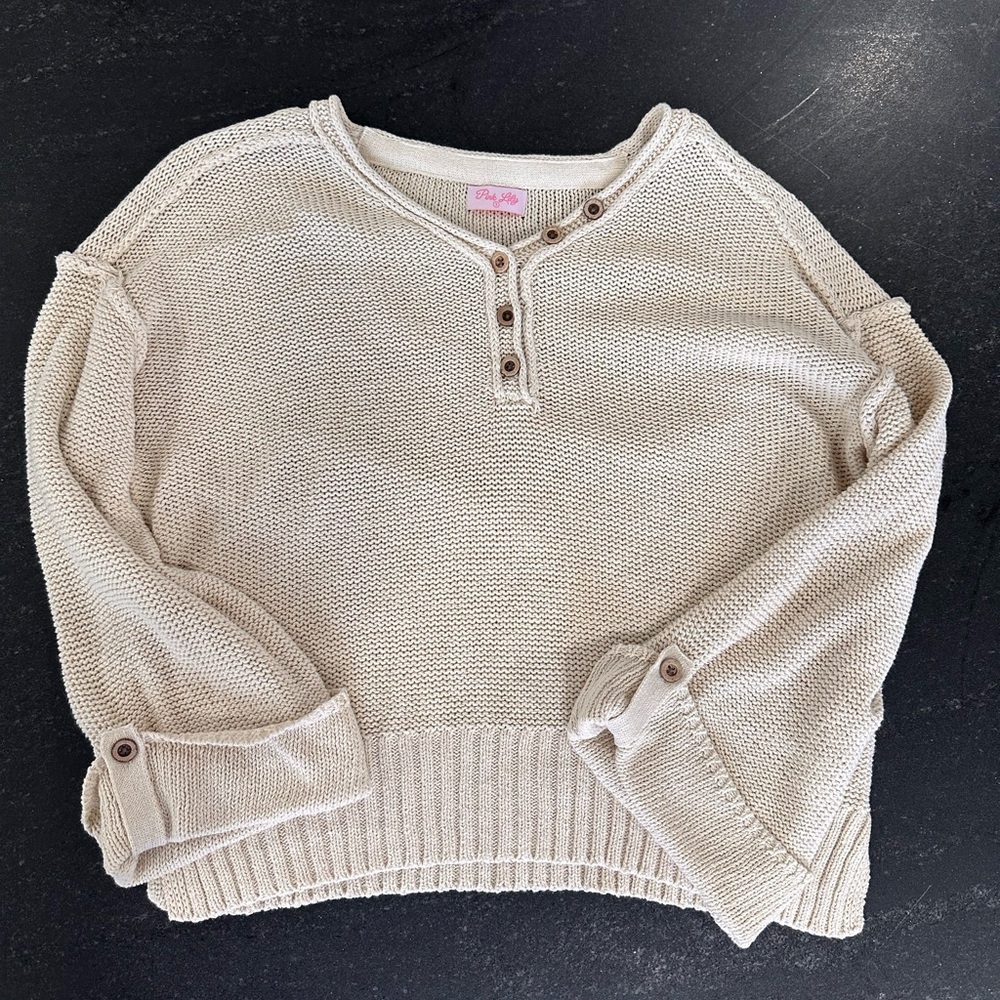 Pink lily sweater